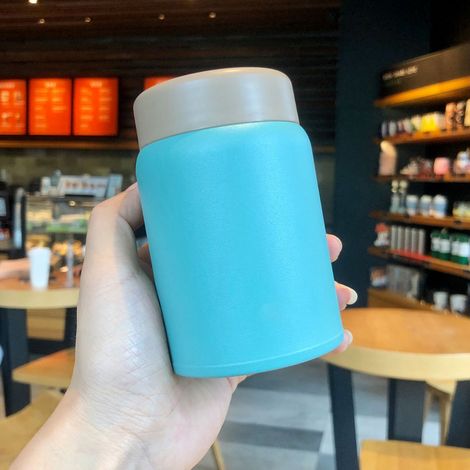 Boîte isotherme créative et pratique, idéale pour les étudiantes. Style simple et minimaliste, parfaite pour les petites portions de porridge et les bouteilles d'eau. Contenance : 280 ml. Couleur : ve (1/5)