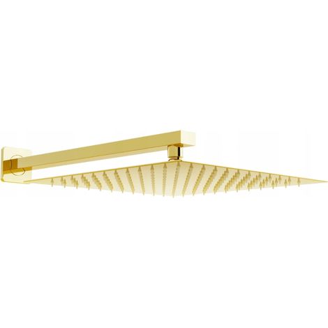 Mexen Slim cabezal de ducha 25 x 25 cm con brazo de ducha, oro - 79125112-50 (1/3)
