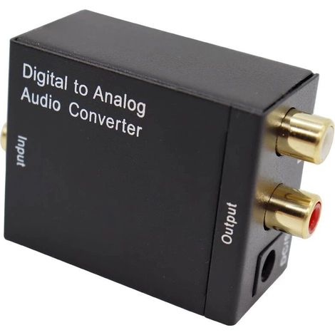 Convertisseur Audio numérique à analogique L / R, Fiber optique, Signal Coaxial à analogique, DAC Spdif stéréo Jack 3.5 mm, 2RCA amplificateur (1/5)