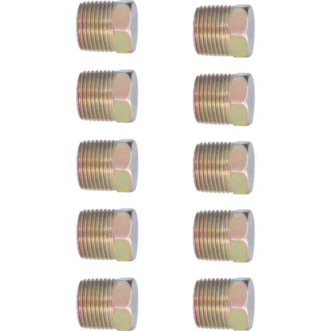 10 pièces bouchon de vidange d'huile en fer à tête hexagonale externe, accessoire de rechange, kit complet 330 (1/5)