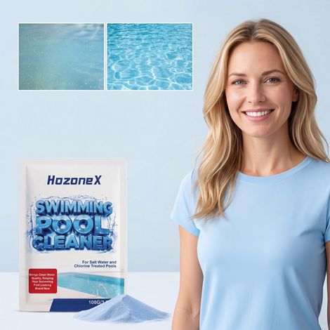 Pool cleaning powder for daily water quality maintenance, removing limescale and stains, quick-dissolving cleaning powder -- 100g -- BIEMMEDUE (1/5)