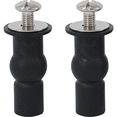 2 Pièces Abattant WC Fixations Charnières, Vis de Fixation du Couvercle des Toilettes, Charnière de Siège de Toilette, pour les Sièges de Toilette, les Sièges de Toilette Généraux(Noir) (1/5)