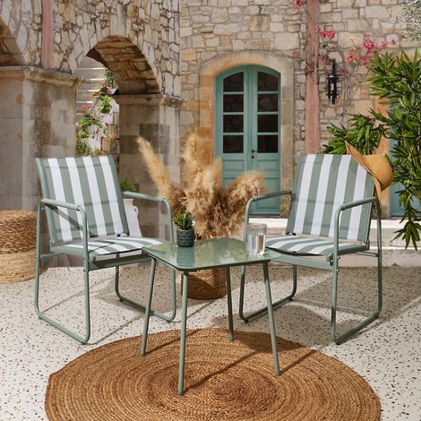 Salon De Jardin - Home Deco Factory - Namur - 3 Pièces - Vert
