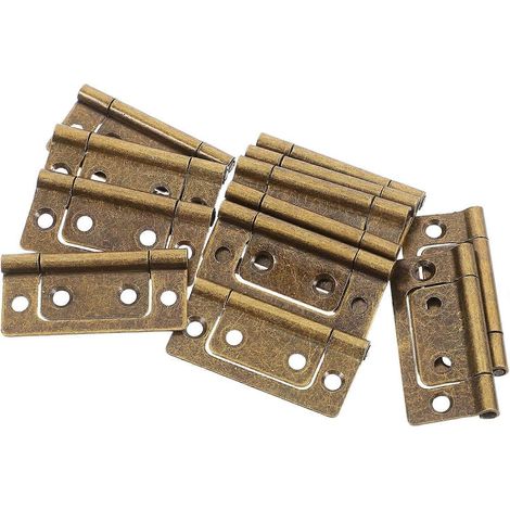 HOMSFOU Lot de 12 charnières robustes en fer antique pour portes de placard (petit modèle) (1/5)