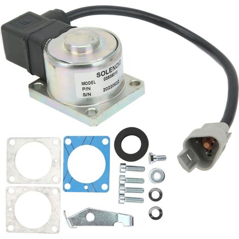 GARRYFIZH Électrovanne d'arrêt de flamme 12 V, contrôle d'arrêt haute performance, adaptée au moteur diesel HATZ LM