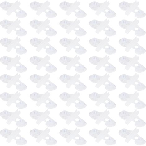 40 Stück Aquarium-Trennwandhalterungen mit Saugnäpfen aus weißem PVC (1/5)