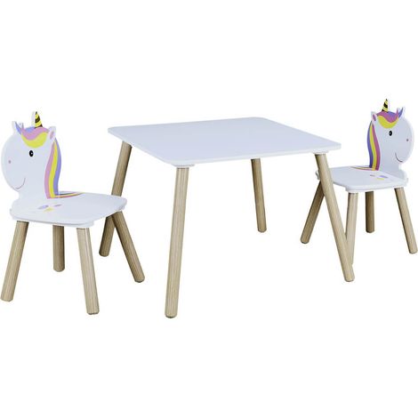 UNICORN - Ensemble Table et 2 Chaises Enfant Motif Licorne (1/5)