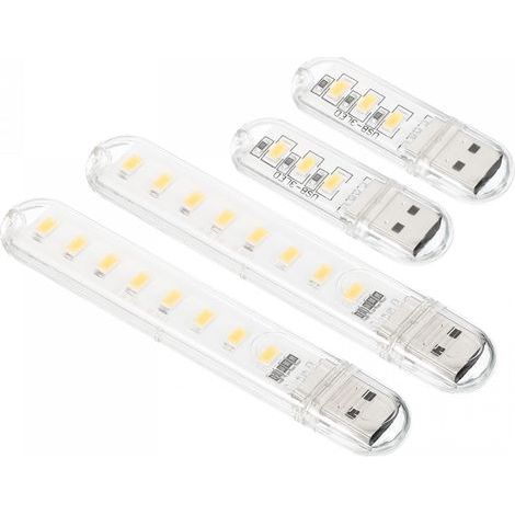 USB-Nachtlicht, 1er-Pack tragbare Mini-LED-Lampen zum Einstecken für Innendekoration, Lesen, Schlafen, Camping, warmweiß (1/5)