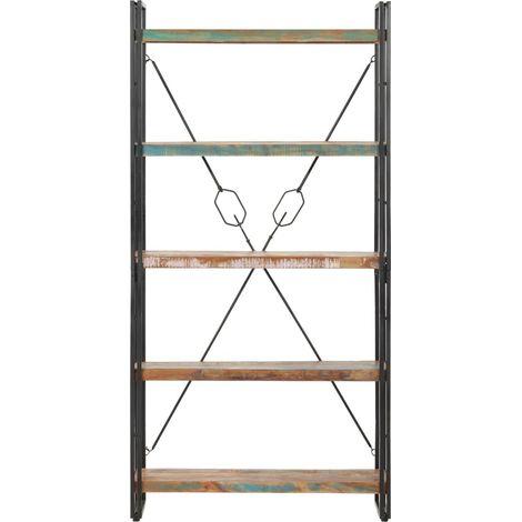Maison Exclusive - Bücherregal 5 Fächer 90x30x180 cm Altholz Mass