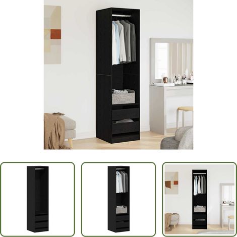 Rangement chambre - Armoire Chêne noir 50 x 50 x 200 cm Bois d'ingénierie (1/5)