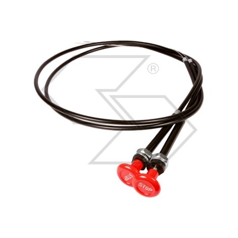 Levier d'arrêt moteur avec corde à piano Ø  1 mm longueur 1200 mm gaine Ø  6 mm
