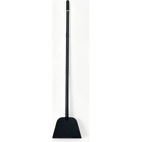 Pelle-balai en métal avec poignée réglable de 128 cm, grattoir de jardin, pour nettoyer les feuilles, les débris, le fumier et la neige (1/4)