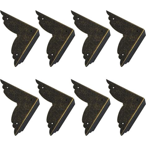 CCYKXA Eckenschutz aus Metall im Vintage-Stil für Möbeltische, 8 Stück (Bronze)