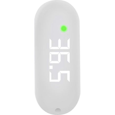 Wiederaufladbares USB-Digitalthermometer, elektronisch, berührungslos, präzise, weiß (1/5)