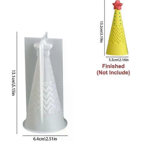 Nouveau moule à bougie de Noël en silicone, kit de fabrication de bougies DIY en résine époxy, moule à gâteau en cristal fait main, décoration de Noël (1/5)
