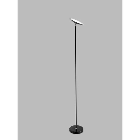 Lampadaire LED 18W 1400Lm 3000K en métal noir, lampe de sol au design moderne et élégant pour intérieur, hauteur 180 cm - Marque Perenz Design