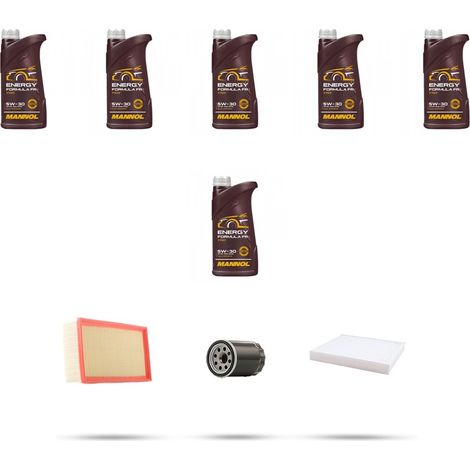 Kit tagliando 3 FILTRI e 6L OLIO compatibile con Volvo S70 2.5 20V 121kw dal 1998 (1/5)