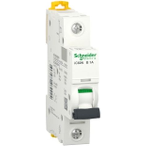 SCHNEIDER iC60N Disjoncteur de protection unipolaire, 1A, B.