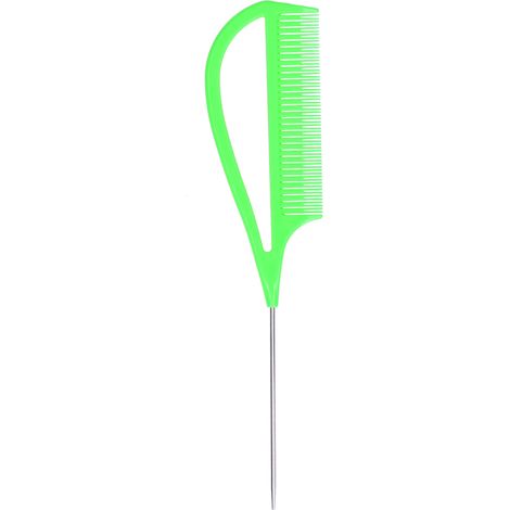 Peigne queue pour mèches anti-statique coiffure cheveux, outil de salon barbe maison (Vert) (1/5)