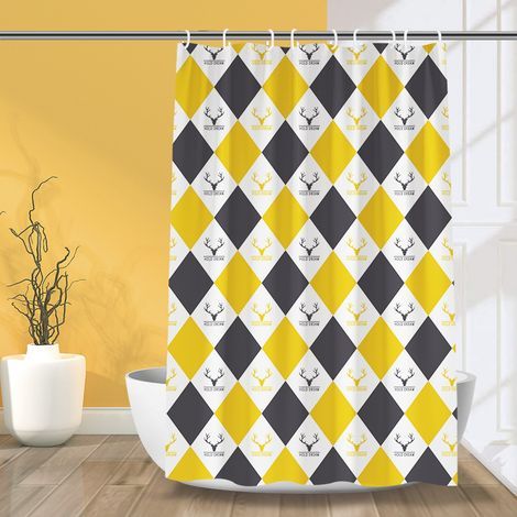 1 cortina de ducha de 180 x 180 cm, cortina de baño antimoho con (1/5)