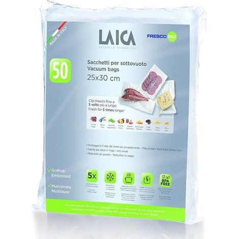 Vakuumverpackungsbeutel laica vt3510/ 25+30cm/ 50 Beutel