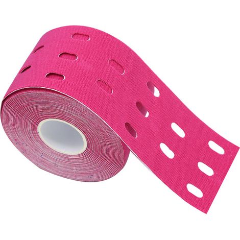 10 Bandes de kinésithérapie perforées, coton élastique respirant, surface ondulée, pour cheville et sport (1/5)
