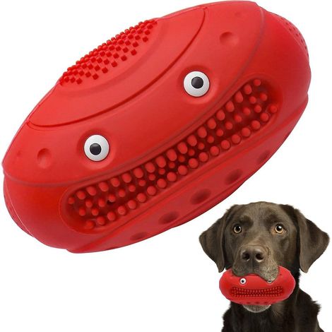 rouge, Autoau Jouet Pour Chien Macher Jouet Chien Indestructible, Durable Jouets Pour Chiens De Nettoyage Des Dents En Caoutchouc, Grinant Jouet I (1/5)