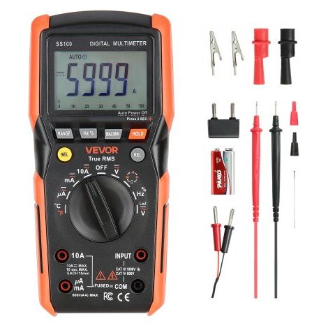 Multimètre Numérique - 6000 Points Multimètre Pro TRMS Voltmètre (1/5)