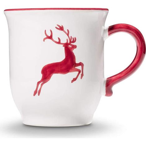 Gmundner Keramik Bordeauxr. Hirsch, Schokotasse 0,3 Liter (1/2)