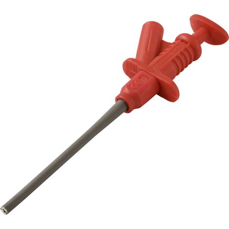VOLTCRAFT MSK-122 rot Sicherheits-Klemmprüfspitze Steckanschluss 4 mm CAT II 1000 V Rot