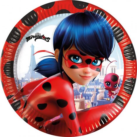 Miraculous Ladybug Geburtstagsteller 23cm 8 Stück.