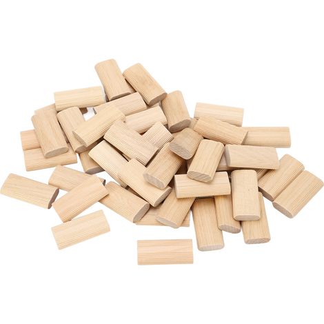 Cheville en Bois Hêtre Massif 50 Pièces 10x50mm, Bloc de Tenon pour Assemblage de Meubles et Travail du Bois (1/5)