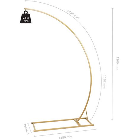 Support de lustre en métal doré 135x230 cm – Capacité de charge 2,5 kg – Crochet pour lustre – Structure stable et facile à assembler (1/2)