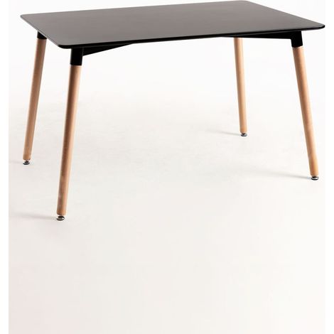 Estilo Nórdico - Mesa Tower Rectangular 120 x 80 cm - Negro (1/5)