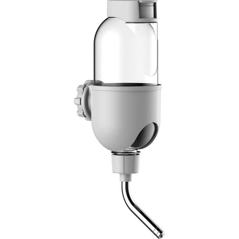 Porte-bouteille d'eau anti-goutte de 500 ml pour lapins, cochons d'Inde, furets, écureuils, hérissons (gris).