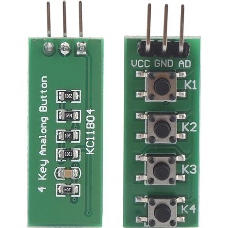 Petit module clavier avec 4 boutons et 1 sortie analogique (AD-Pin KC11B04) (1/5)