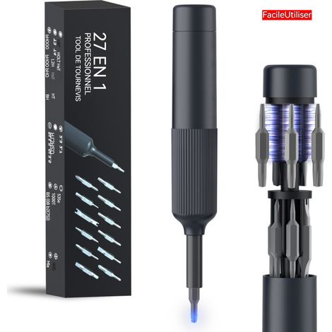Ensemble Tournevis de Précision 27 en 1, pour Téléphone, Ordinateur et Objets Connectés (1/5)