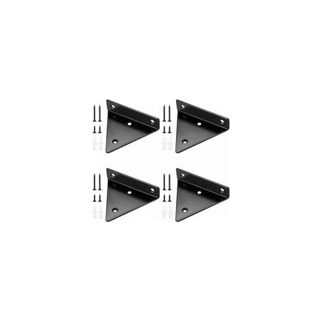 4 Pices Supports d\'tagre Flottants, Supports Tablettes Muraux Triangulaires Invisibles, Equerre Etagere Murale Mtal pour tagre (1/5)