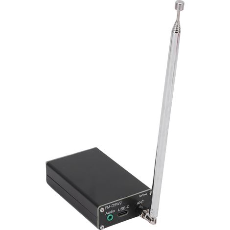 Émetteur FM 500 mW 0,5 W 76-108 MHz, station radio FM stéréo portable avec affichage numérique, portée de 2000 m pour la diffusion audio (1/5)