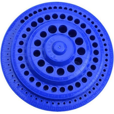 Organisateur de rangement pour forets en plastique dur de 1 à 13 mm, support à 100 trous pour forets à ongles et fraises dentaires (1/5)
