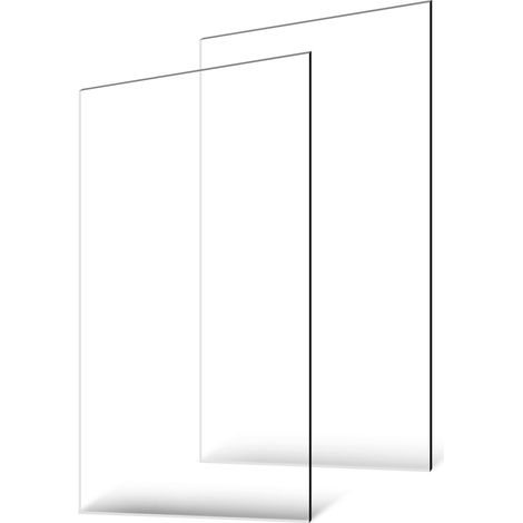 VEVOR Lastra Acrilica in Plexiglass, 610 x 1219 mm, Spessore 3 mm, Vetro Trasparente Fuso in Plastica Trasparente per Progetti di Artigianato, Vetro di Ricambio per Cornici, Espositore Fai da Te