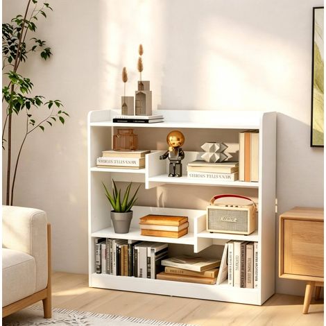 Mobile libreria aperto, 90 x 24 x 91 cm, bianco OKMYHOME (1/5)