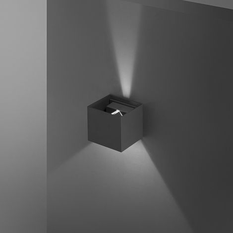 Applique Esterno Moderna Shadow Alluminio Antracite Led 12W 3000K Ip54 (1/2)
