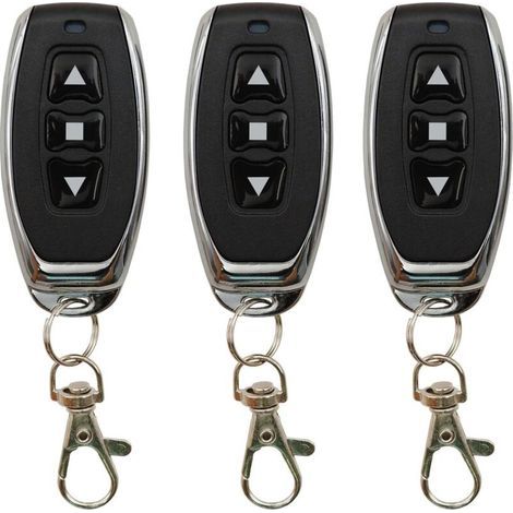Telecomando wireless 3X 433MHz con trasmettitore e chiave EV1527, codice di apprendimento e 3 pulsanti. (1/4)