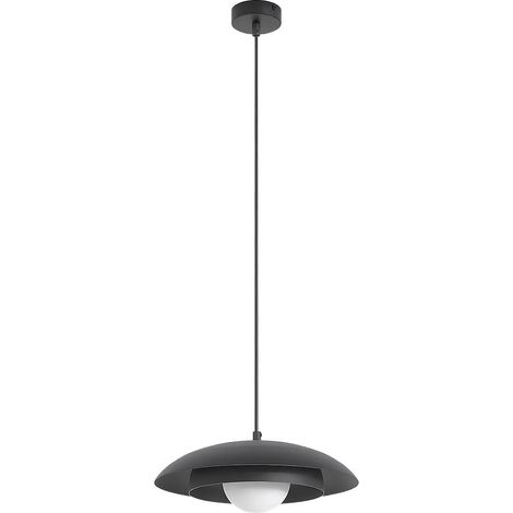 Lampada sospesa SKIN nera doppio paralume G9 Emibig (1/5)