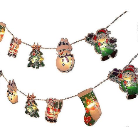 Décorations de Noël, guirlandes lumineuses d'intérieur, décoration de fenêtre, décoration de sapin de Noël, guirlandes lumineuses pour chambre, jardin, fête (1/5)