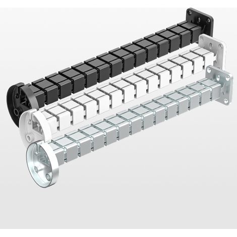 Canaleta para cables de escritorio, gestión de cables, canaleta para cables de 125 cm, cadena flexible para cables, gestión de cables para escritorios, para escritorios de altura regulable y fija (bla (1/5)