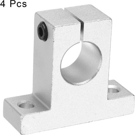Satz mit 4 SK20 Aluminium-Linearwellenhaltern für Stangen mit 20 mm Durchmesser, Linearführungsschienen mit Schraubenschlüssel für CNC-Maschinen, 3D-Drucker und Automatisierungsanlagen (1/5)