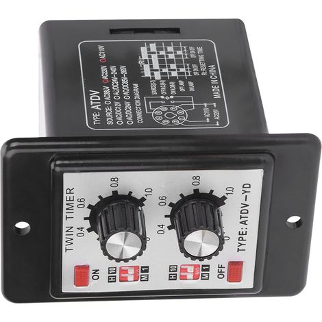 Relais de minuterie à bouton Hilitand AC110V 220V, double (1/5)