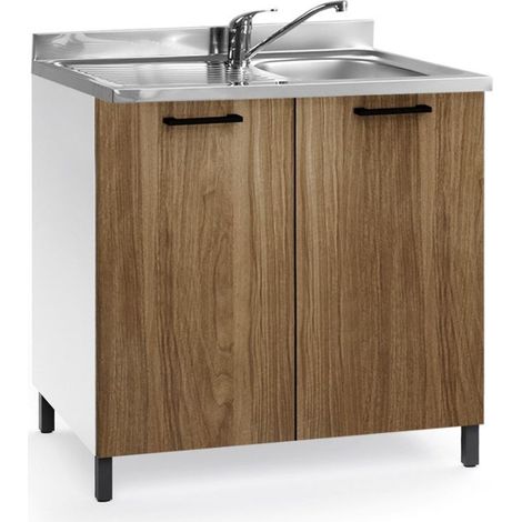 KIT CUCINA BASE 2 ANTE 80X50XH85 CM S/LAVELLO NOCE (1/3)